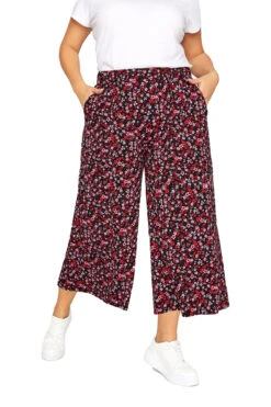 YOURS Curve Red Floral Midaxi Culottes -Luna Looks Zone 21d4e468 1b43 49 144763 A