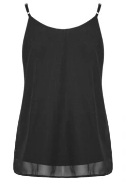 LUXE Curve Black Sequin Hand Embellished Cami Top -Luna Looks Zone 231765ee 430c 4c 157945 BK