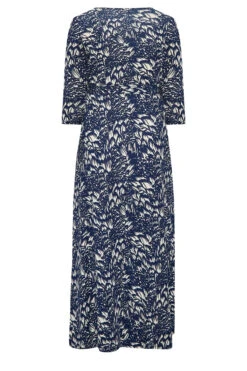YOURS Curve Navy Blue Floral Print Maxi Dress -Luna Looks Zone 2356bb11 c681 4d 301892 Y