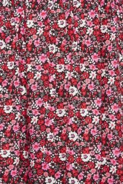 YOURS Curve Pink Floral Shirred Bardot Mini Dress -Luna Looks Zone 23689971 71c6 47 137465 Z