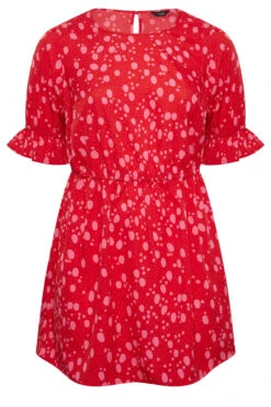 YOURS Curve Red Polka Dot Print Blouse -Luna Looks Zone 24417439 962d 4d 131781 X