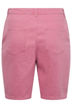 YOURS Curve Pink Denim Dad Shorts -Luna Looks Zone 246fb4ba 3cbd 41 144734 Y