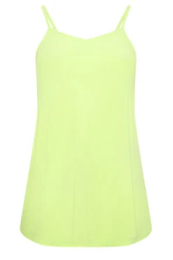 YOURS Curve Lime Green Ribbed Swing Cami Vest Top -Luna Looks Zone 248b3711 e64f 43 320917 X