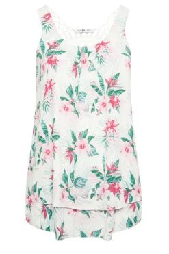 YOURS Curve White Tropical Print Crinkle Crochet Back Vest Top 8 YOURS Curve White Tropical Print Crinkle Crochet Back Vest Top -Luna Looks Zone 24a635ff f2bd 4a 131843 X