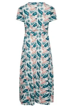 YOURS Curve Blue Leaf Print Maxi Wrap Dress -Luna Looks Zone 24e4847e 40c4 4e 302157 Y