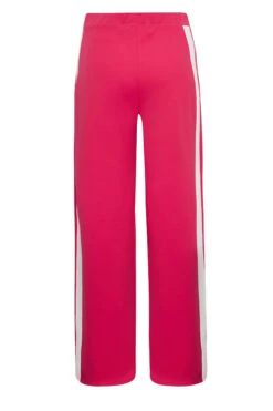 YOURS PETITE Curve Pink Side Stripe Wide Leg Trousers -Luna Looks Zone 251a320f b72d 4c 174494 Y