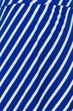 YOURS Curve Blue Stripe Swing Maxi Dress -Luna Looks Zone 25cfb994 3406 42 301020 Z