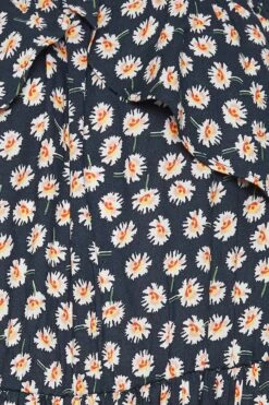 LIMITED COLLECTION Curve Navy Blue Daisy Print Cold Shoulder Dress -Luna Looks Zone 26614bdf b3c6 4e 215642 Z