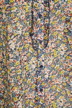 YOURS Curve Navy Blue Floral Print Sleeveless Frill Swing Blouse -Luna Looks Zone 27a6bb51 d484 43 173882 Z