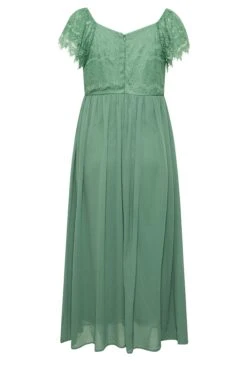 YOURS LONDON Curve Green Lace Detail Wrap Maxi Dress -Luna Looks Zone 2841cfb9 4f8b 49 161895 Y