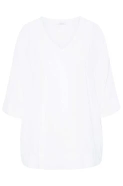 YOURS LONDON Curve White Chiffon Cape Blouse -Luna Looks Zone 2898f1ce dccf 47 162077 X