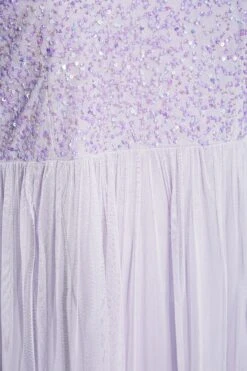 LUXE Curve Lilac Purple Sequin Hand Embellished Maxi Dress -Luna Looks Zone 28c46ffa c65a 44 161154 S