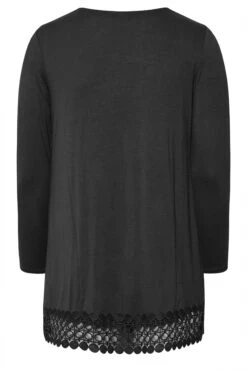 YOURS Curve Black Crochet Trim Long Sleeve Tunic Top 11 YOURS Curve Black Crochet Trim Long Sleeve Tunic Top -Luna Looks Zone 28cc9754 233d 46 320337 Y