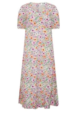 YOURS PETITE Curve Pink Floral Print Tea Dress -Luna Looks Zone 28d74efe 064c 4f 174568 X