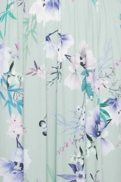 YOURS LONDON Light Blue Floral Shirred Maxi Dress -Luna Looks Zone 297c7586 b2a2 4f 162126 Z