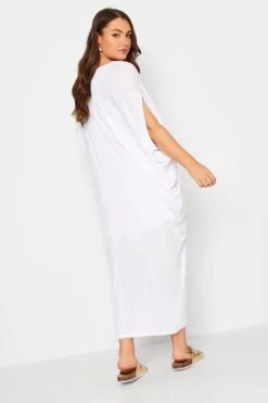 YOURS Curve White Double Layered Midi Dress -Luna Looks Zone 297cccc7 d61d 44 302166 C