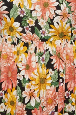 YOURS Curve Orange Floral Print Bow Back Vest Top -Luna Looks Zone 299baa26 276c 4d 131816 Z