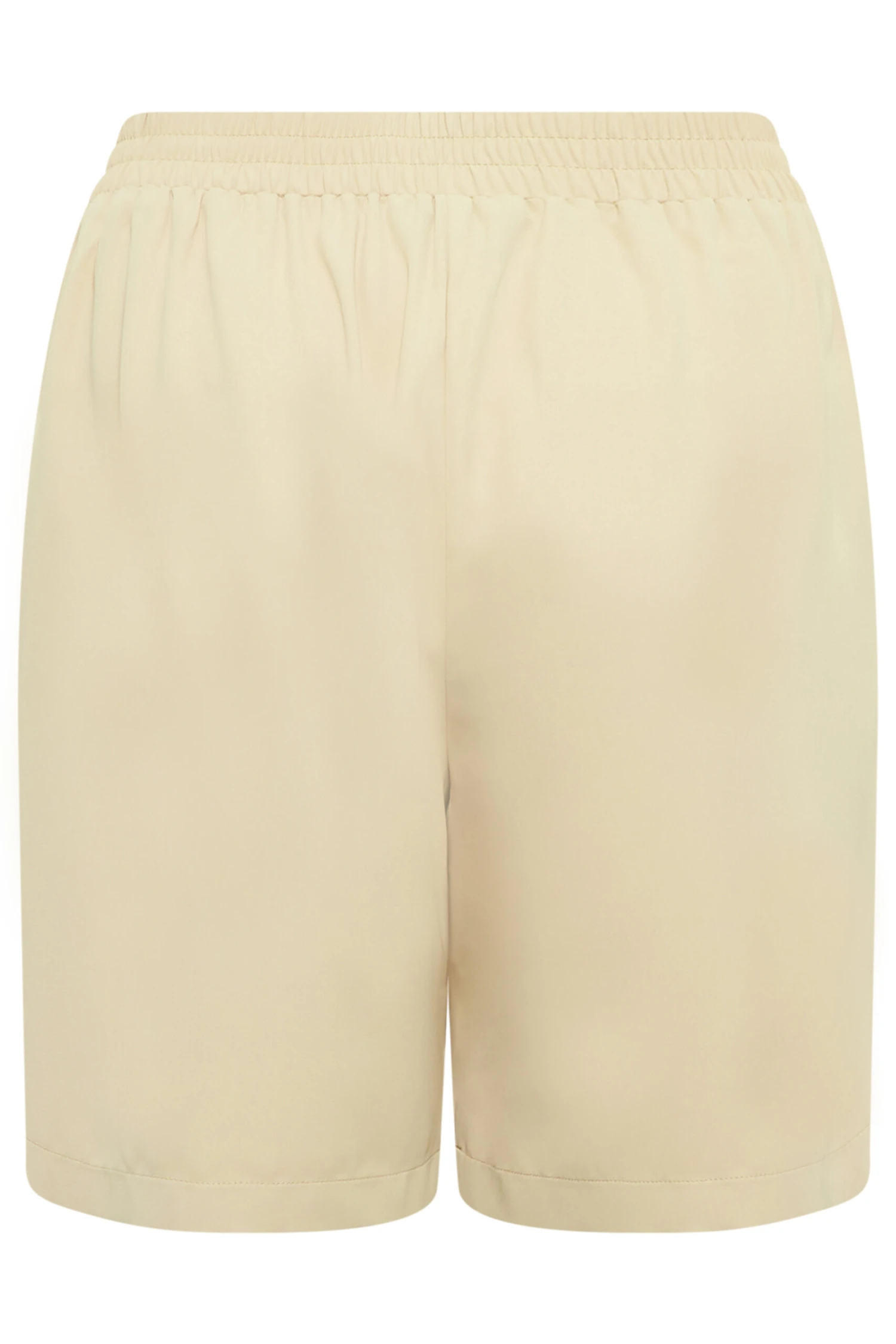 YOURS Curve Stone Brown Elasticated Waist Pull On Shorts 5 YOURS Curve Stone Brown Elasticated Waist Pull On Shorts - Image 5