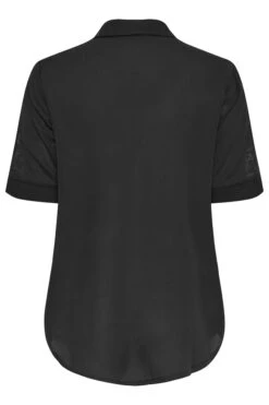 YOURS LONDON Curve Black Lace Insert Shirt -Luna Looks Zone 2a35bfcc ec52 4a 162138 Y