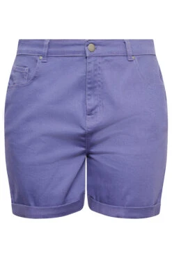 YOURS Curve Purple MOM Denim Shorts -Luna Looks Zone 2bb93a1c 784b 45 144742 X