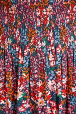 YOURS Curve Pink Floral Print Bardot Maxi Dress -Luna Looks Zone 2c2d8c0f a2c7 4a 137098 Z
