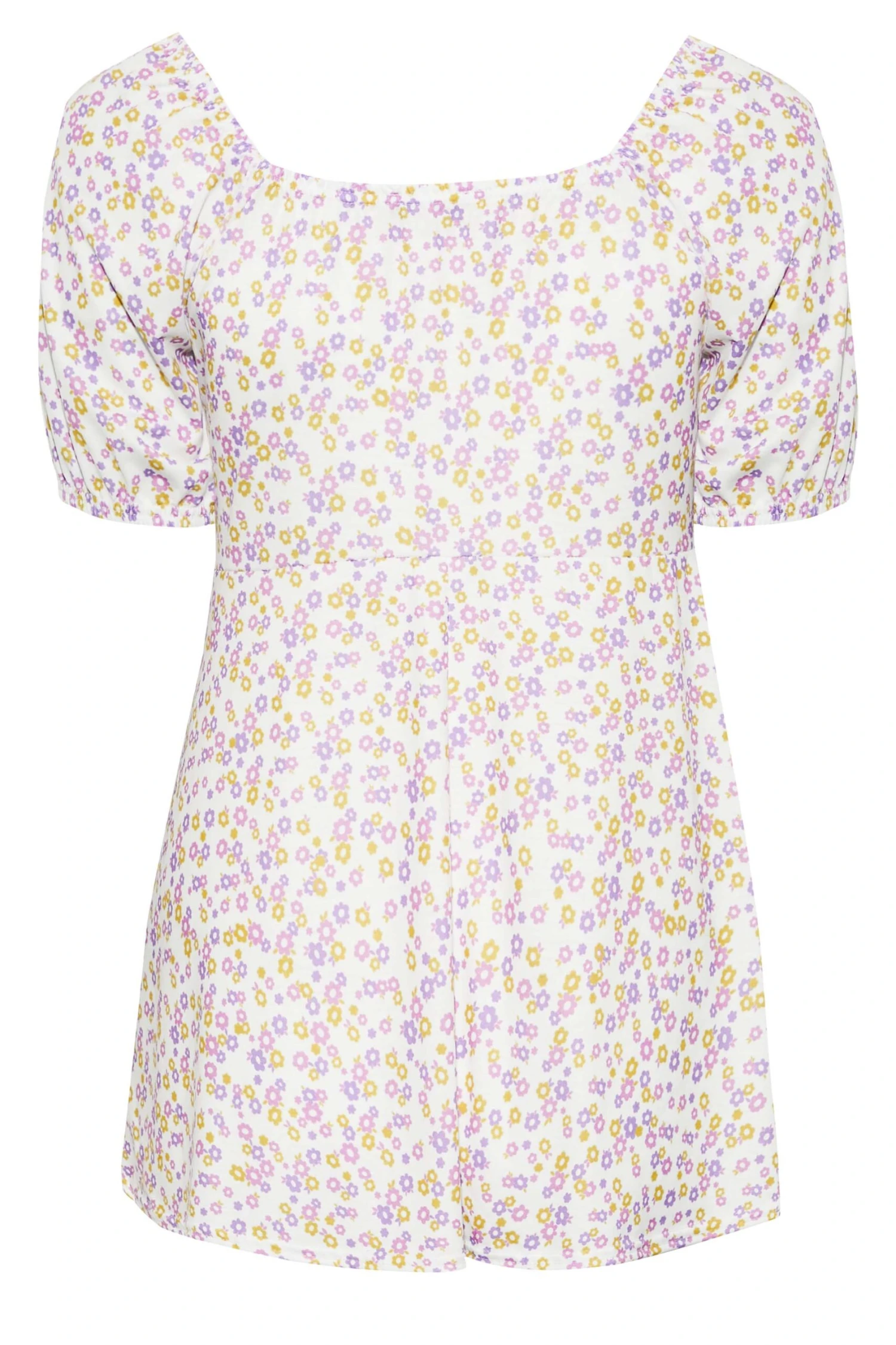 YOURS Curve White Floral Print Gypsy Top 5 YOURS Curve White Floral Print Gypsy Top - Image 5