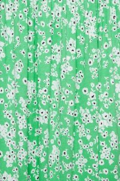 YOURS Curve Bright Green Ditsy Floral Smock Dress -Luna Looks Zone 2d1cd015 cb45 4c 302232 Z