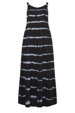 YOURS Curve Black Tie Dye Print Tiered Maxi Sundress -Luna Looks Zone 2d6eb07f 0097 43 137358 X