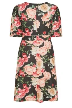 YOURS LONDON Curve Black Floral Print Square Neck Dress 13 YOURS LONDON Curve Black Floral Print Square Neck Dress -Luna Looks Zone 2dc1ef6b e03c 4d 161792 Y