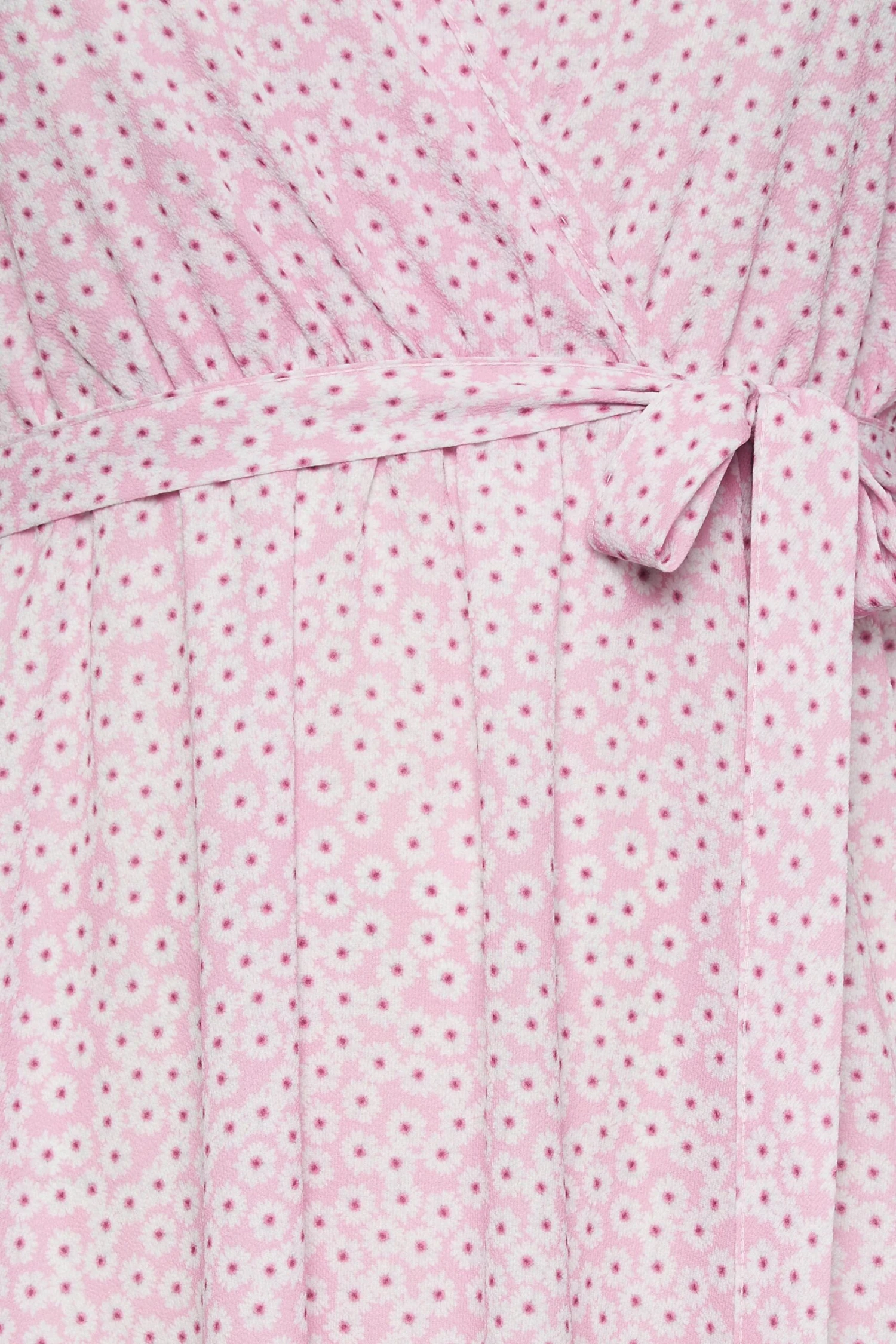 LIMITED COLLECTION Curve Pink Ditsy Floral Print Wrap Dress 4 LIMITED COLLECTION Curve Pink Ditsy Floral Print Wrap Dress - Image 4