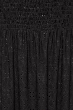 YOURS Curve Black Shirred Broderie Anglaise Midaxi Dress 9 YOURS Curve Black Shirred Broderie Anglaise Midaxi Dress -Luna Looks Zone 2e04f75e 6993 4d 137540 Z