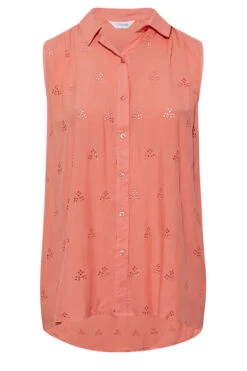 YOURS Curve Pink Sleeveless Swing Shirt -Luna Looks Zone 2f2fadef db8f 4f 174025 X