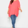 YOURS LONDON Curve Coral Pink Cape Top