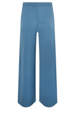 YOURS PETITE Curve Blue Crepe Wide Leg Trousers -Luna Looks Zone 30646350 ca73 41 174450 Y