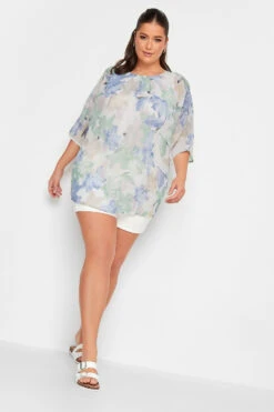 YOURS Curve Blue Floral Blouse -Luna Looks Zone 3094da1e 0428 49 330079 B