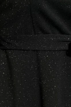 YOURS LONDON Curve Black Glitter Notch Neck Corset Peplum Top -Luna Looks Zone 30e6e2fe 106f 46 161691 Z