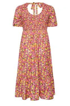 LIMITED COLLECTION Curve Pink Ditsy Print Midaxi Dress -Luna Looks Zone 314d4599 7cdb 43 215540 Y