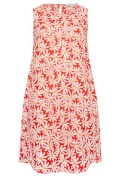YOURS Curve Red Floral Print Swing Dress -Luna Looks Zone 31b23634 ce2e 4e 137444 X