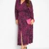 YOURS LONDON Curve Pink Animal Print Shirred Waist Dress