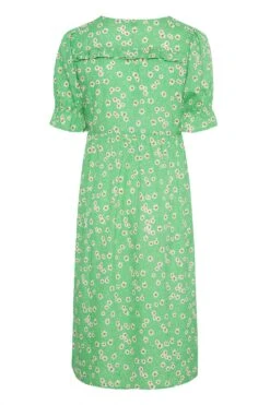 YOURS Curve Green Daisy Print Frill Sleeve Wrap Dress 12 YOURS Curve Green Daisy Print Frill Sleeve Wrap Dress -Luna Looks Zone 32a290f6 bad3 42 137159 Y