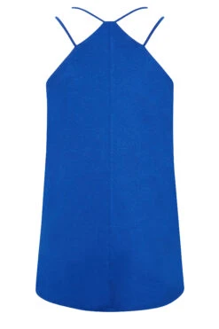 YOURS Curve Blue Embroidered Neck Vest Top -Luna Looks Zone 32cd18e4 401c 4b 300920 Y