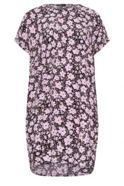 YOURS Curve Black Floral Print Shift Dress -Luna Looks Zone 33ea7bf3 2f76 45 137525 X