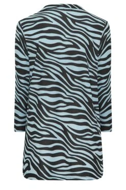 YOURS Curve Blue & Black Zebra Print Shirt -Luna Looks Zone 33f1a7c4 a85e 49 301922 Y