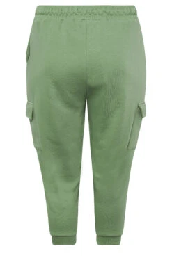 YOURS Curve Sage Green Cargo Pocket Cropped Joggers -Luna Looks Zone 342233de 6065 4c 144877 Y