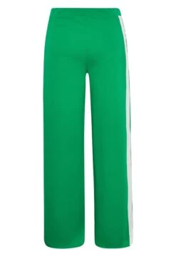 YOURS PETITE Curve Green Side Stripe Wide Leg Trousers -Luna Looks Zone 34a4ebd7 65ae 41 174497 Y