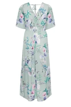 YOURS LONDON Light Blue Floral Shirred Maxi Dress -Luna Looks Zone 35d4e58f f439 4b 162126 Y