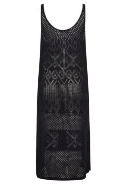 YOURS Curve Black Crochet Midaxi Dress -Luna Looks Zone 378896da 2655 41 192857 YR