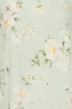 YOURS LONDON Curve Light Green Floral Tunic Top -Luna Looks Zone 37e99404 d226 4d 162162 Z