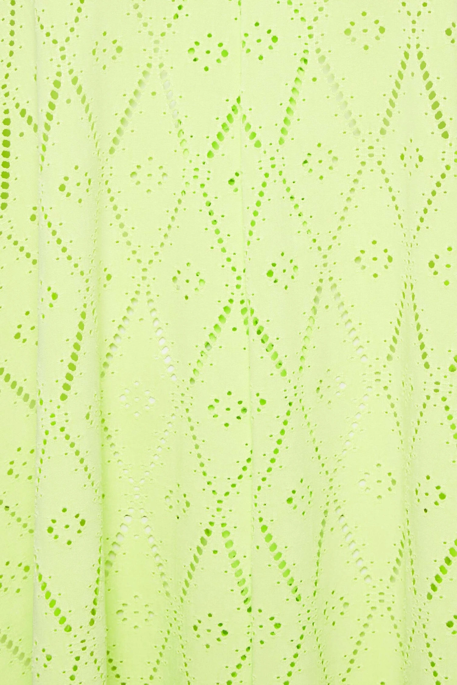YOURS Curve Lime Green Broderie Anglaise Swing Vest Top 3 YOURS Curve Lime Green Broderie Anglaise Swing Vest Top - Image 3