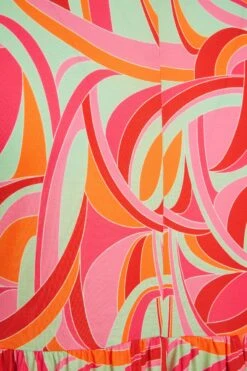 LIMITED COLLECTION Curve Bright Pink Abstract Print Midaxi Smock Dress -Luna Looks Zone 390500ba ed77 4a 213732 S